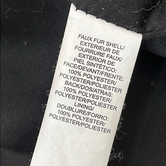 LUCKY BRAND TEDDY JACKET FAUX FUR DOUBLE BREASTED MID LENGTH SIZE XS - Picture 10 of 15